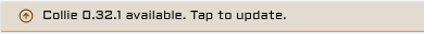 The band when a new release is ready to install.