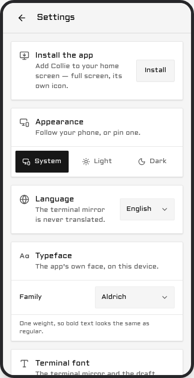 La carte Installer en haut de Réglages, avec le bouton proposé par Chrome et Edge.
